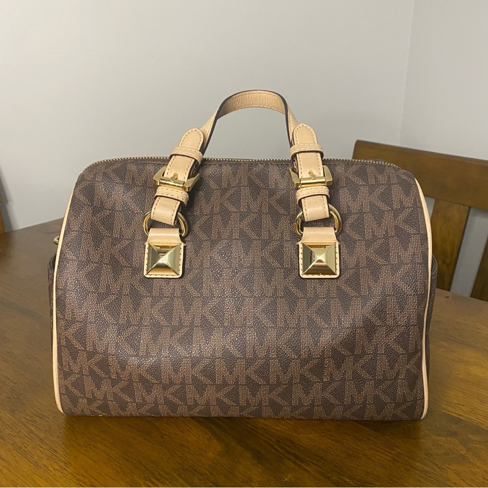 Michael Kors Brown and Tan Satchel